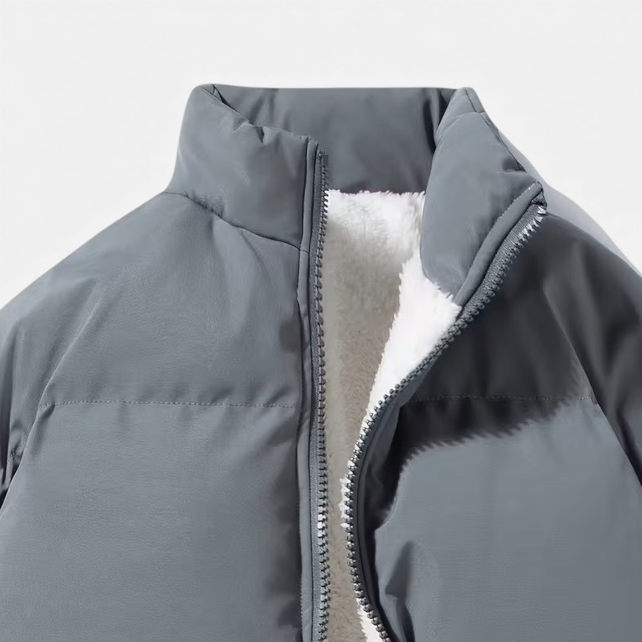 MAROWEN | Men’s Lambswool Oversized Plush Puffer Winter Jacket