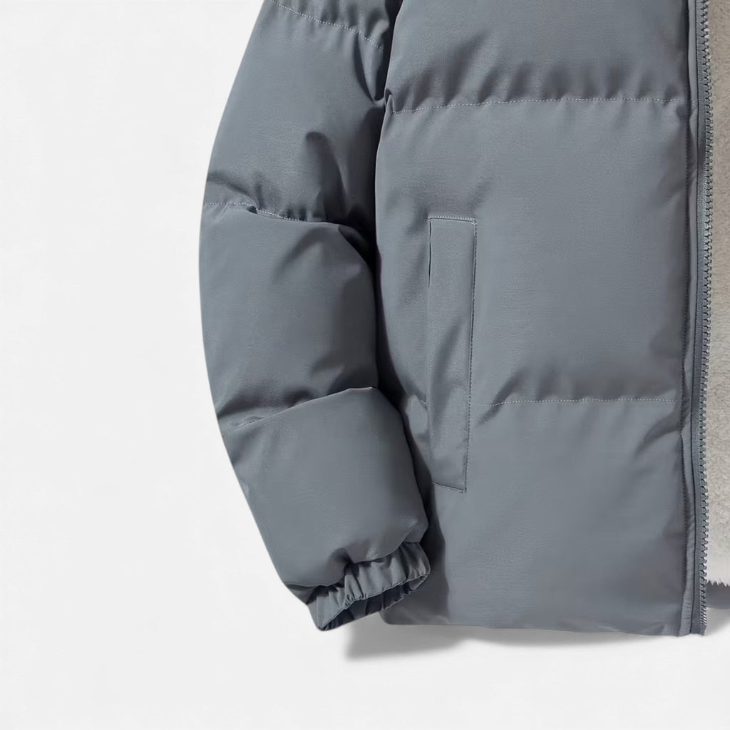 MAROWEN | Men’s Lambswool Oversized Plush Puffer Winter Jacket