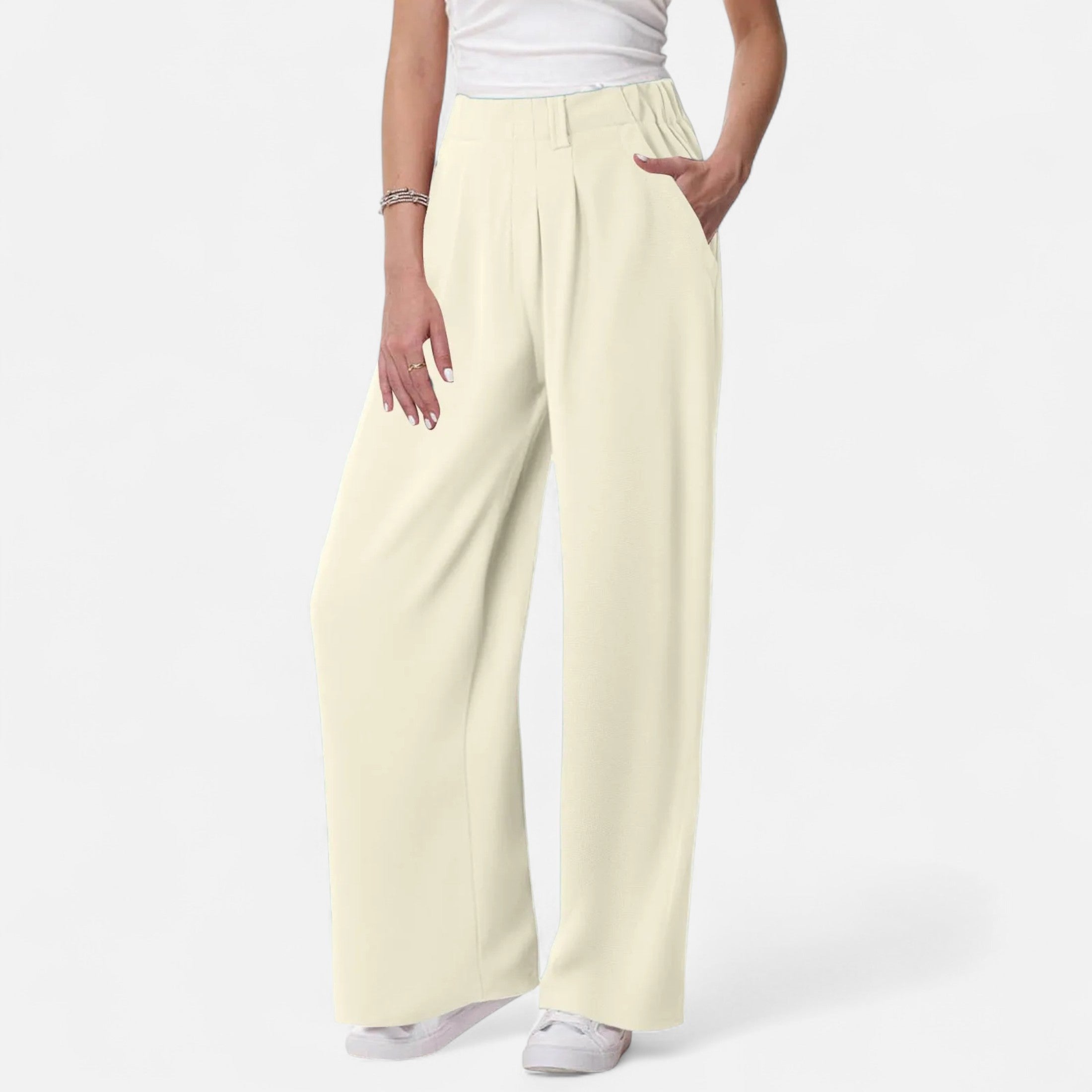 MAROWEN | Women’s Wide Leg Lounge Waffle Trousers