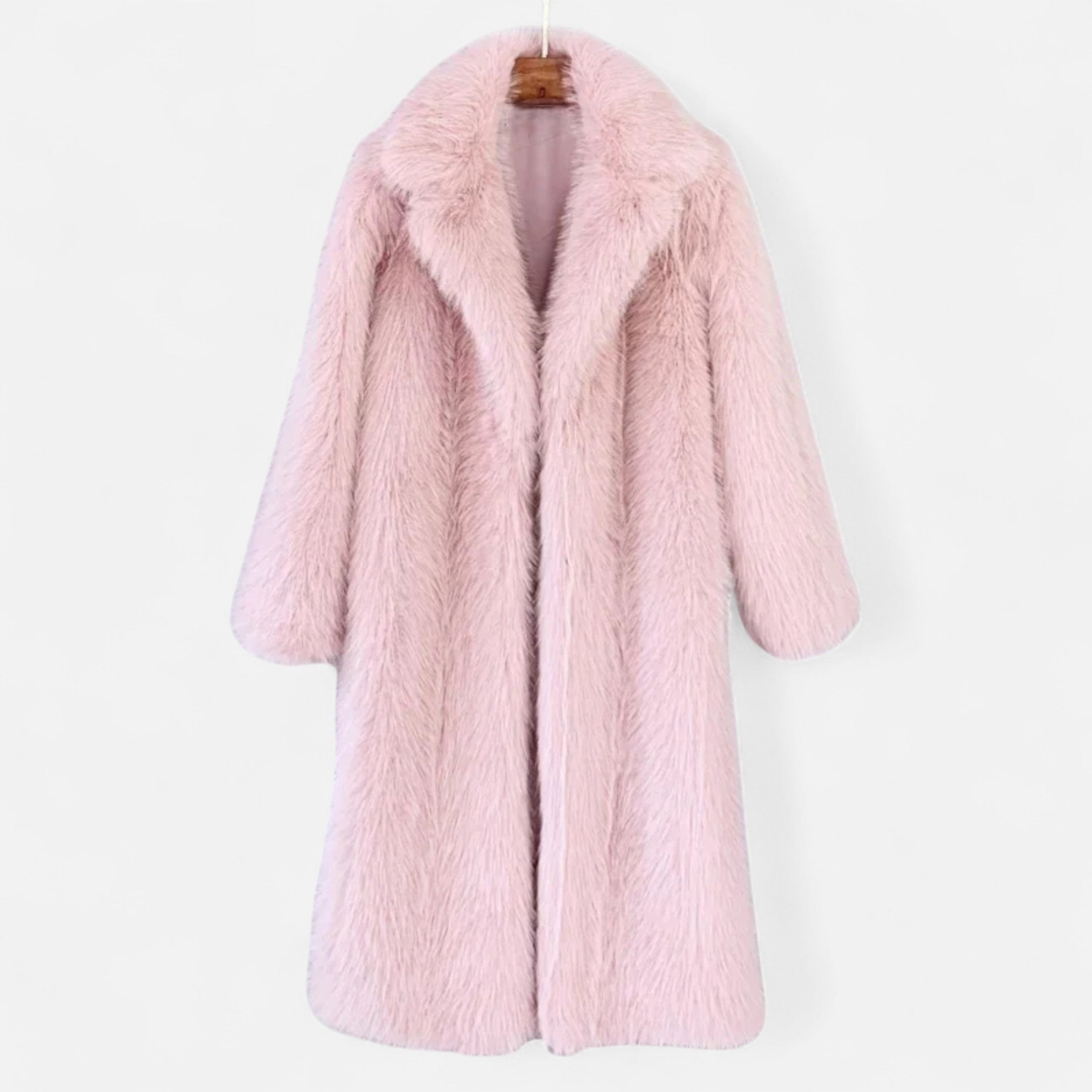 MAROWEN | Women’s Long Faux Fur Coat Winter Warmth