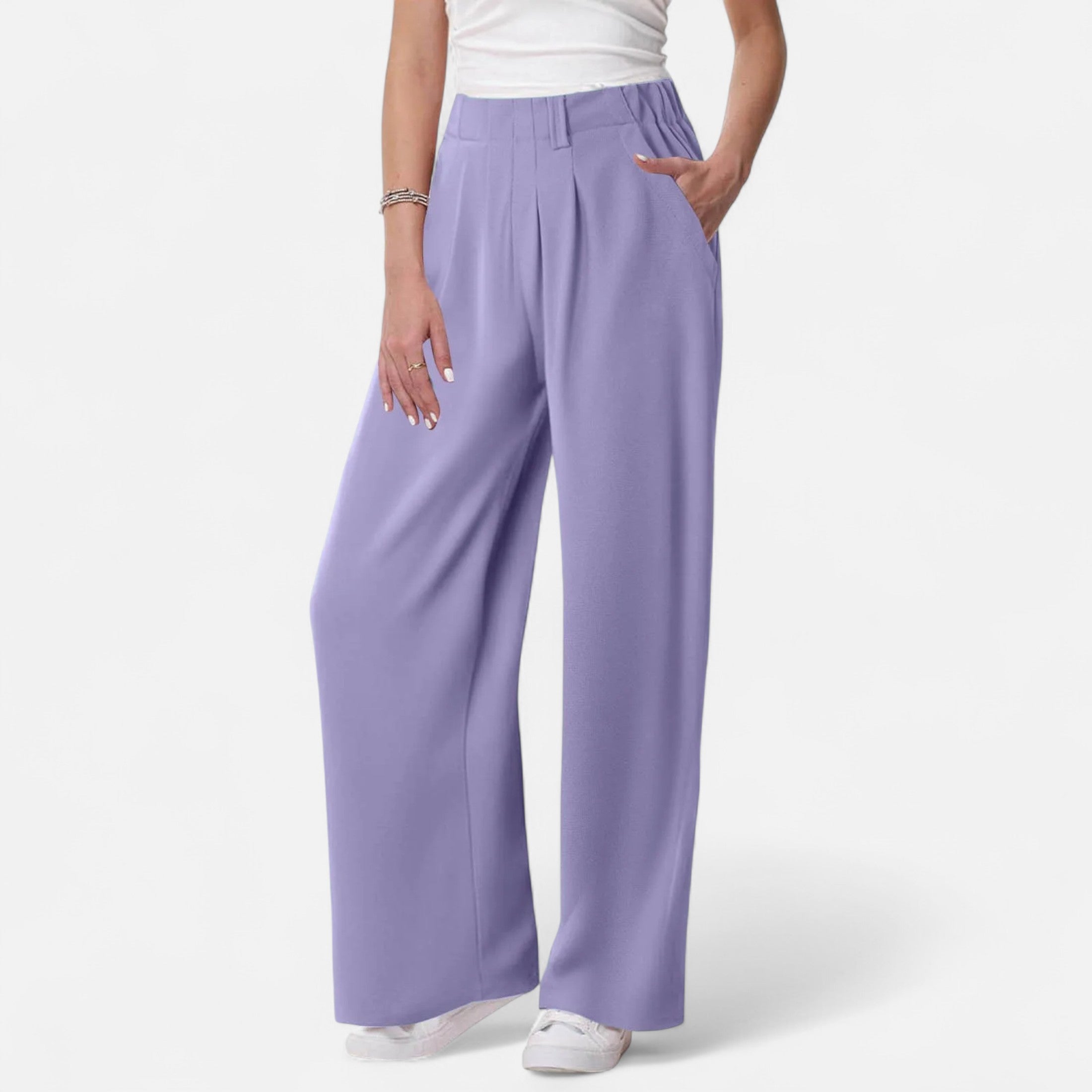MAROWEN | Women’s Wide Leg Lounge Waffle Trousers