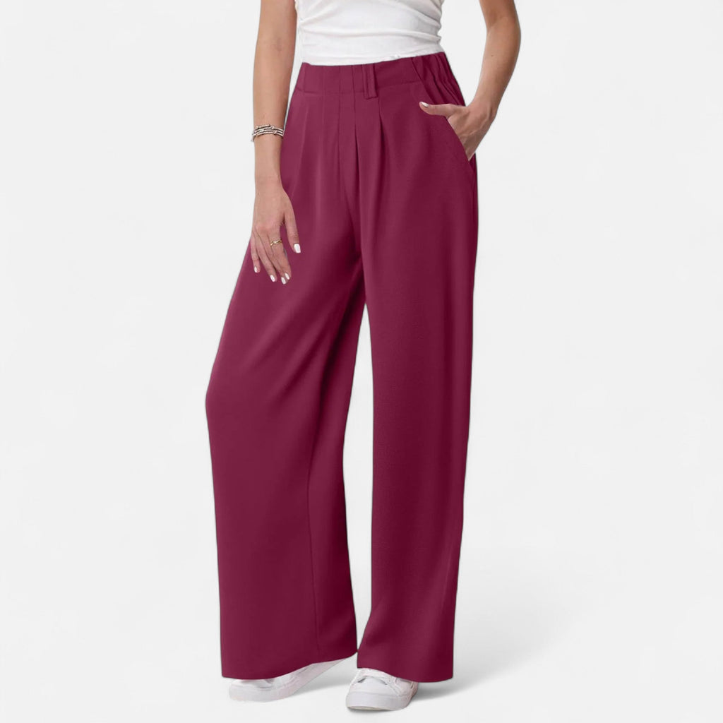 MAROWEN | Women’s Wide Leg Lounge Waffle Trousers