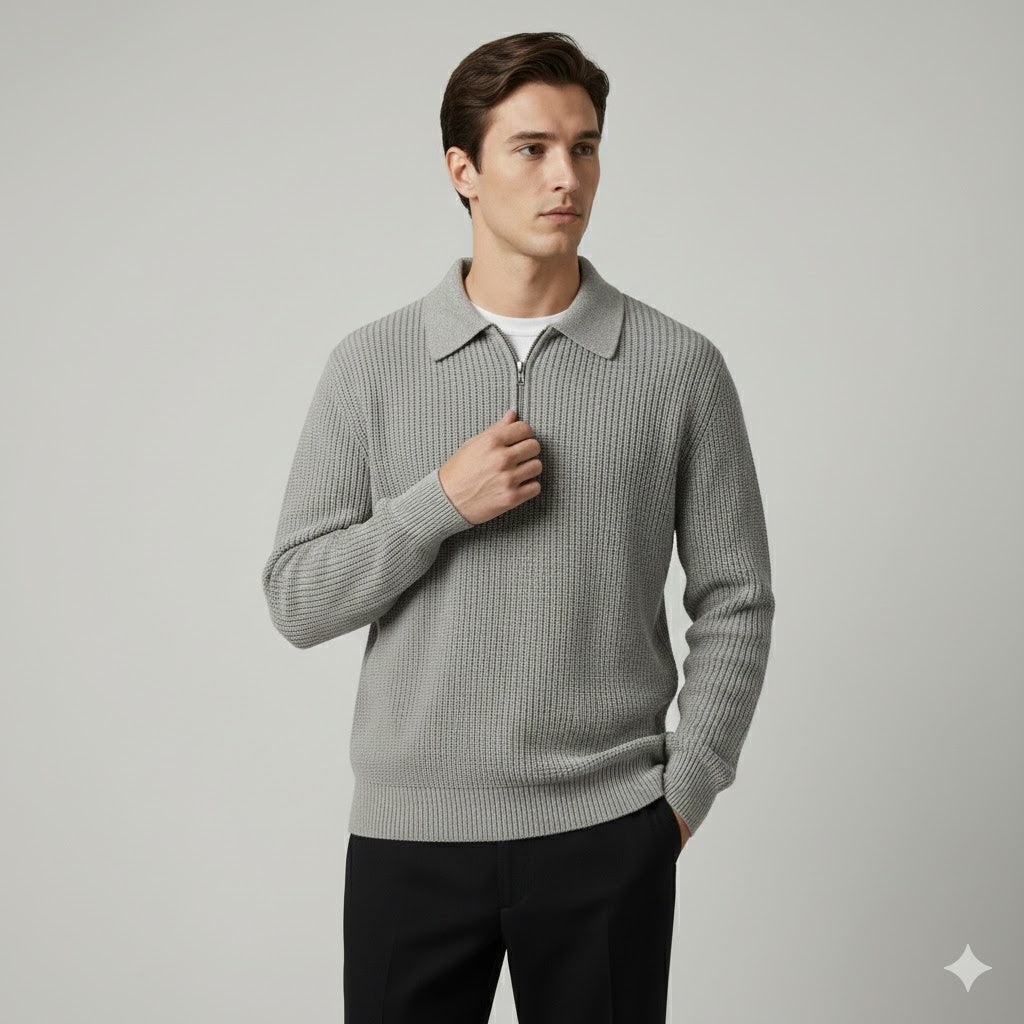 Mens Zip Up Polo